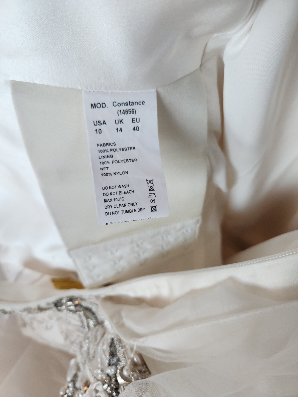 Badgley Mischka Constance #14656 Ivory Strapless Embellished Gown - Picture 5 of 10